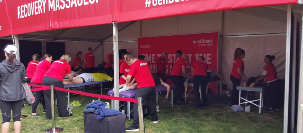 Event Massage at Medibank Melbourne Marathon